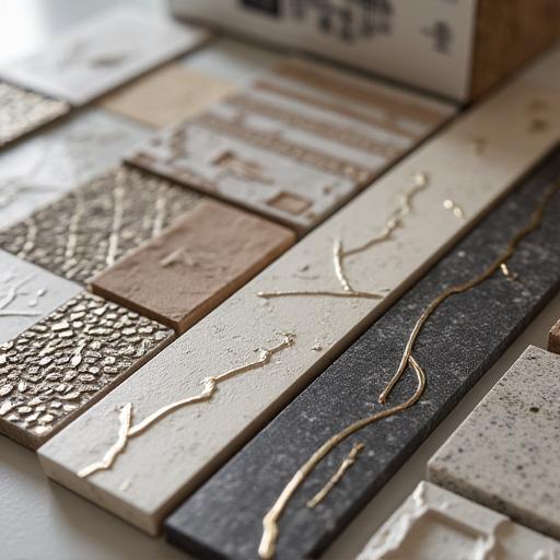 Elegant wall tiles and decorative architectural elements